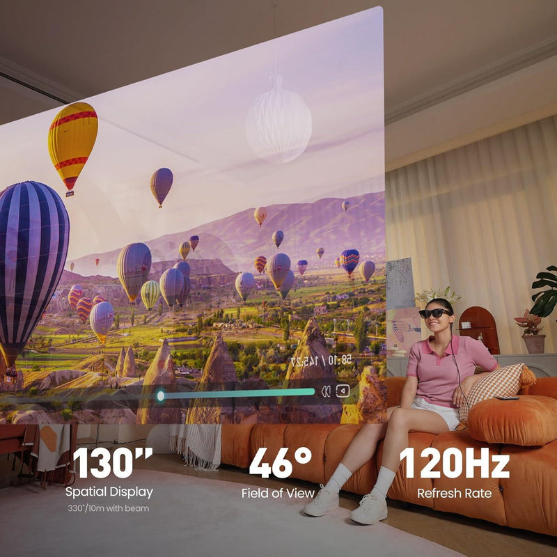 Gafas de realidad aumentada Xreal Air 2 Micro-OLED | Pantalla de 330" | Color negro