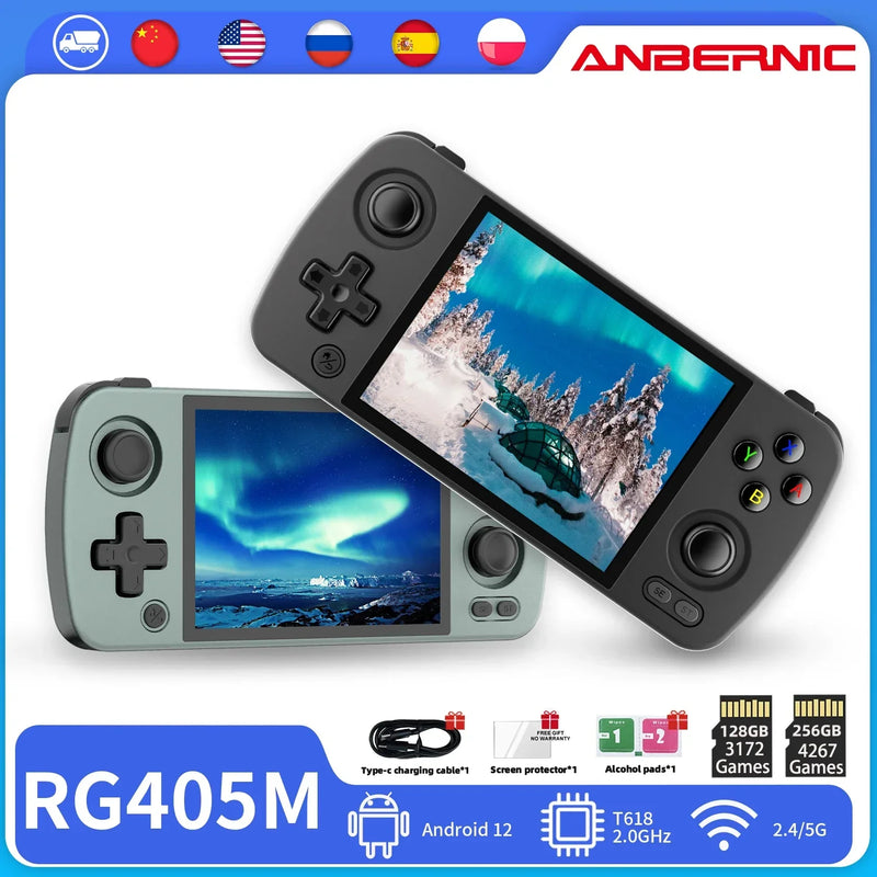 Consola juegos Anbernic emula ps2 RG405M de 128 gb android tactil con play store