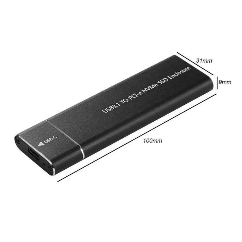 CAJA ADAPTADOR PORTABLE DE ESTADO SOLIDO USB3.1 TIPO C