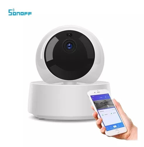 SONOFF Cámara interior HD 1080P, cámara de seguridad WiFi inteligente con visión nocturna IR